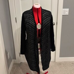 White House Black Market Black and silver sweater